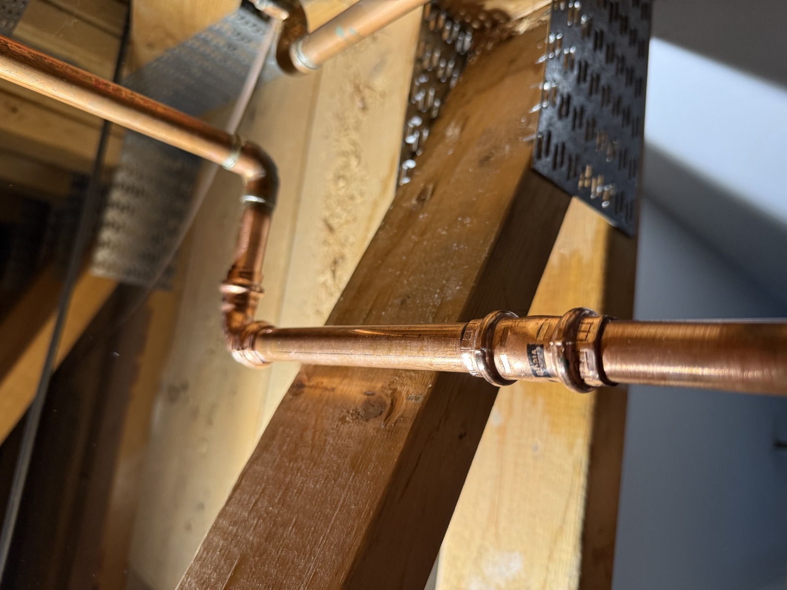 New copper water lines and rim-joist spray foam